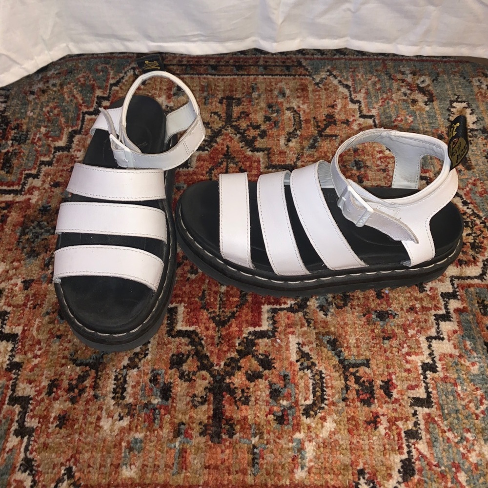 Dr. Marten White Leather Sandals